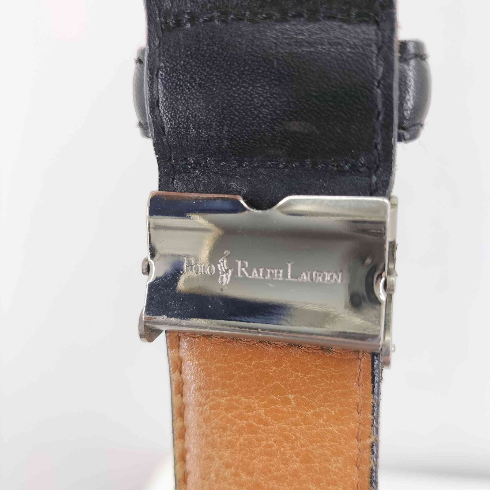 ポロラルフローレン POLO RALPH LAUREN ロゴ型押し レザーベルト