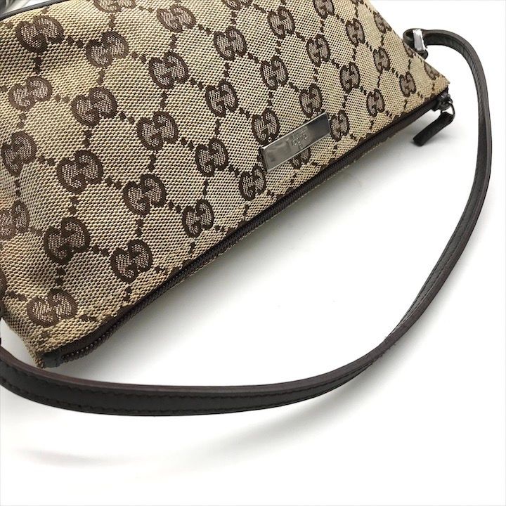 GUCCI グッチ GG キャンバス ハンド バッグ ブラウン レディース a7511  