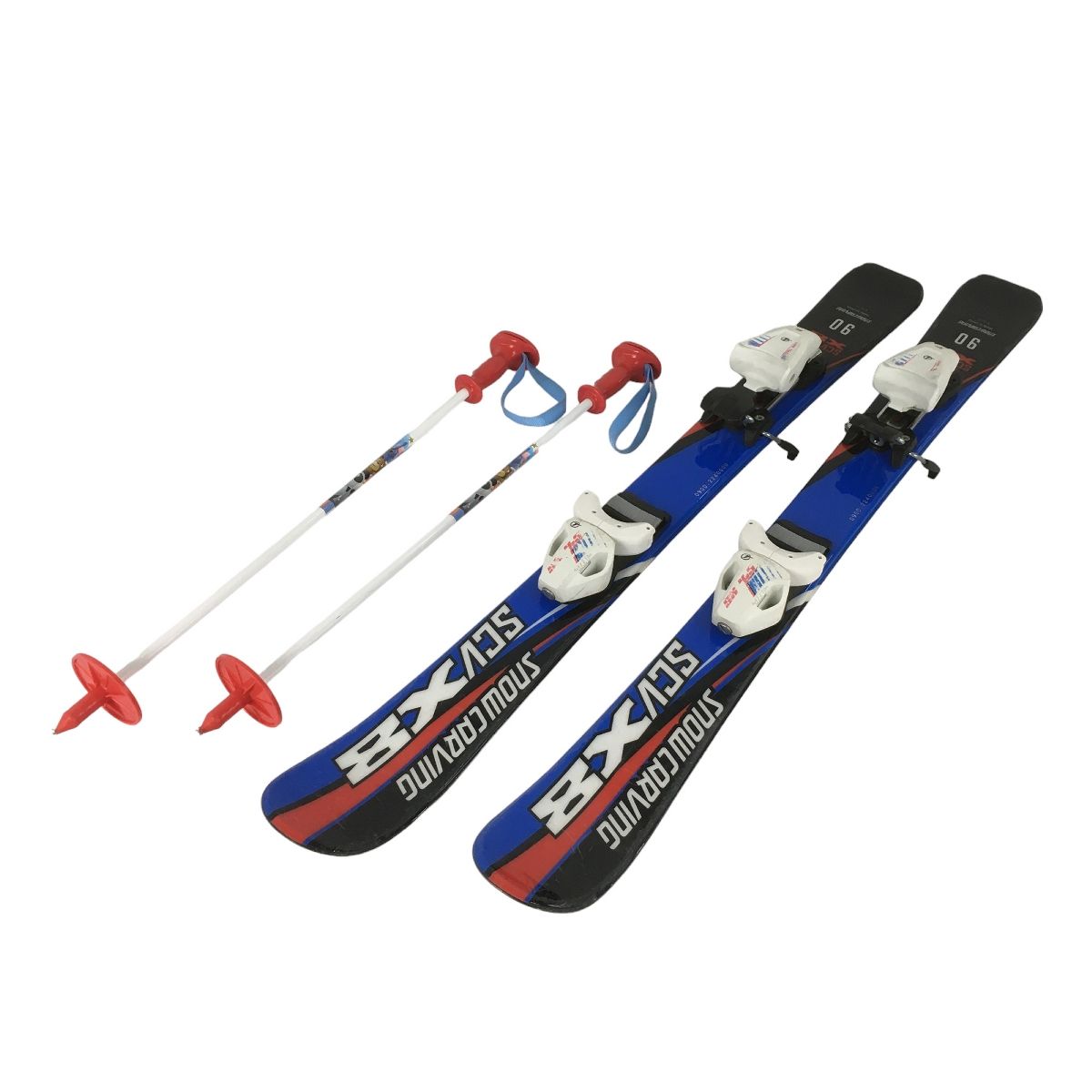 SNOW CARVING SCV X8 90cm ジュニア スキー板 ストック付 ウインタースポーツ スノーカービング 子供 中古 Y8830088  - メルカリ