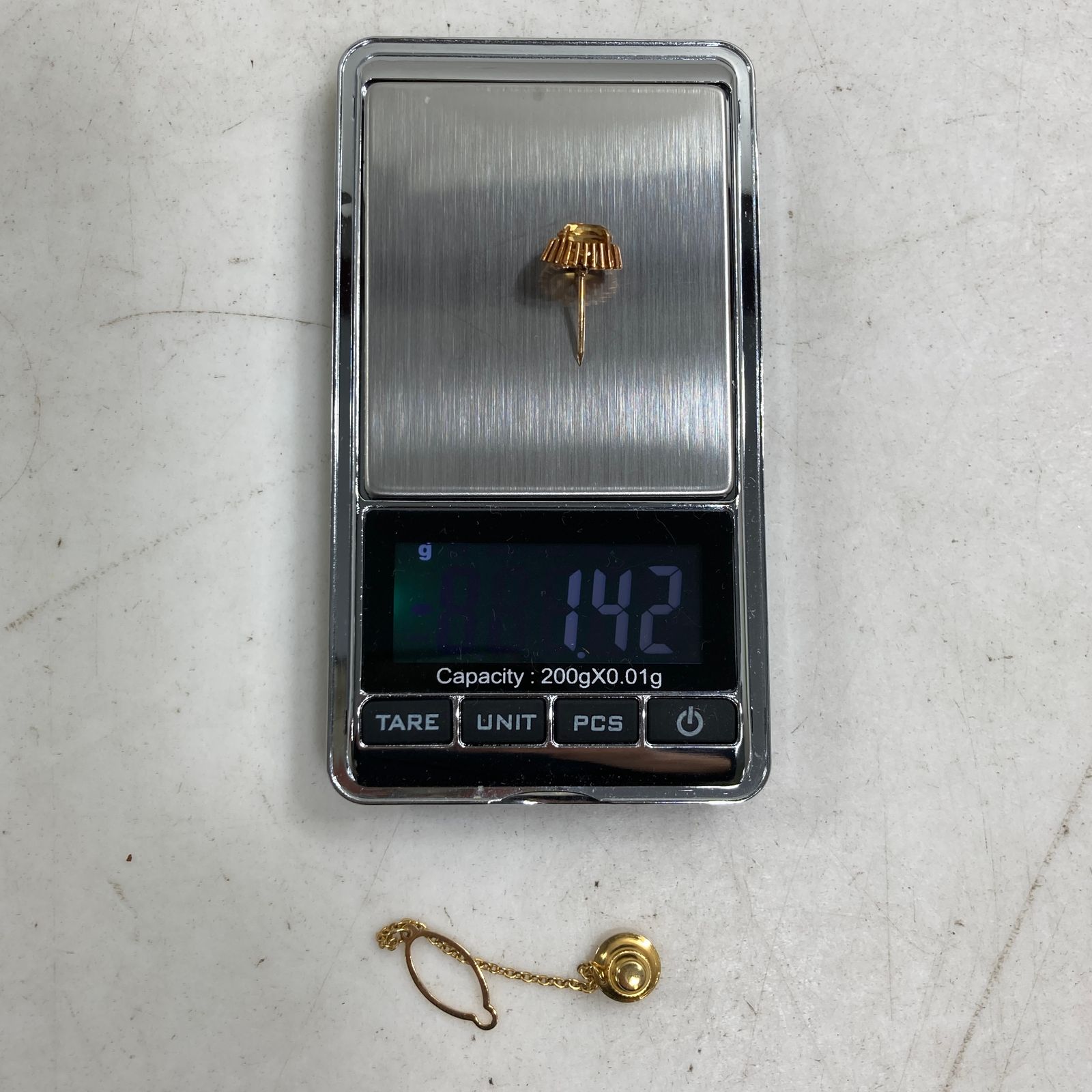 18k刻印　タイタック ☆ K18刻印 18金 ゴールド タイタック タイピン メンズ ファッション
