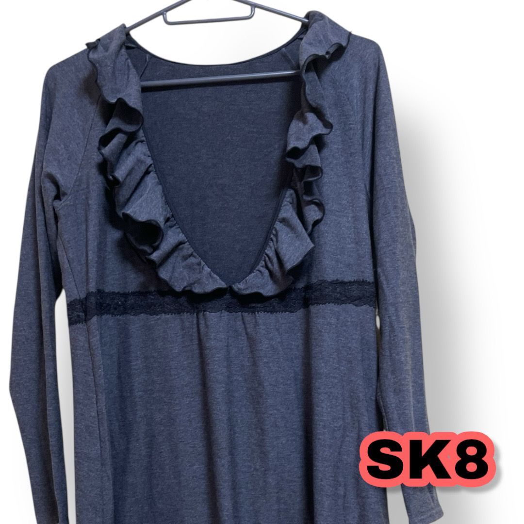 4298 SHIZUKA KOMURO(シズカコムロ) Vネック 長袖ワンピース
