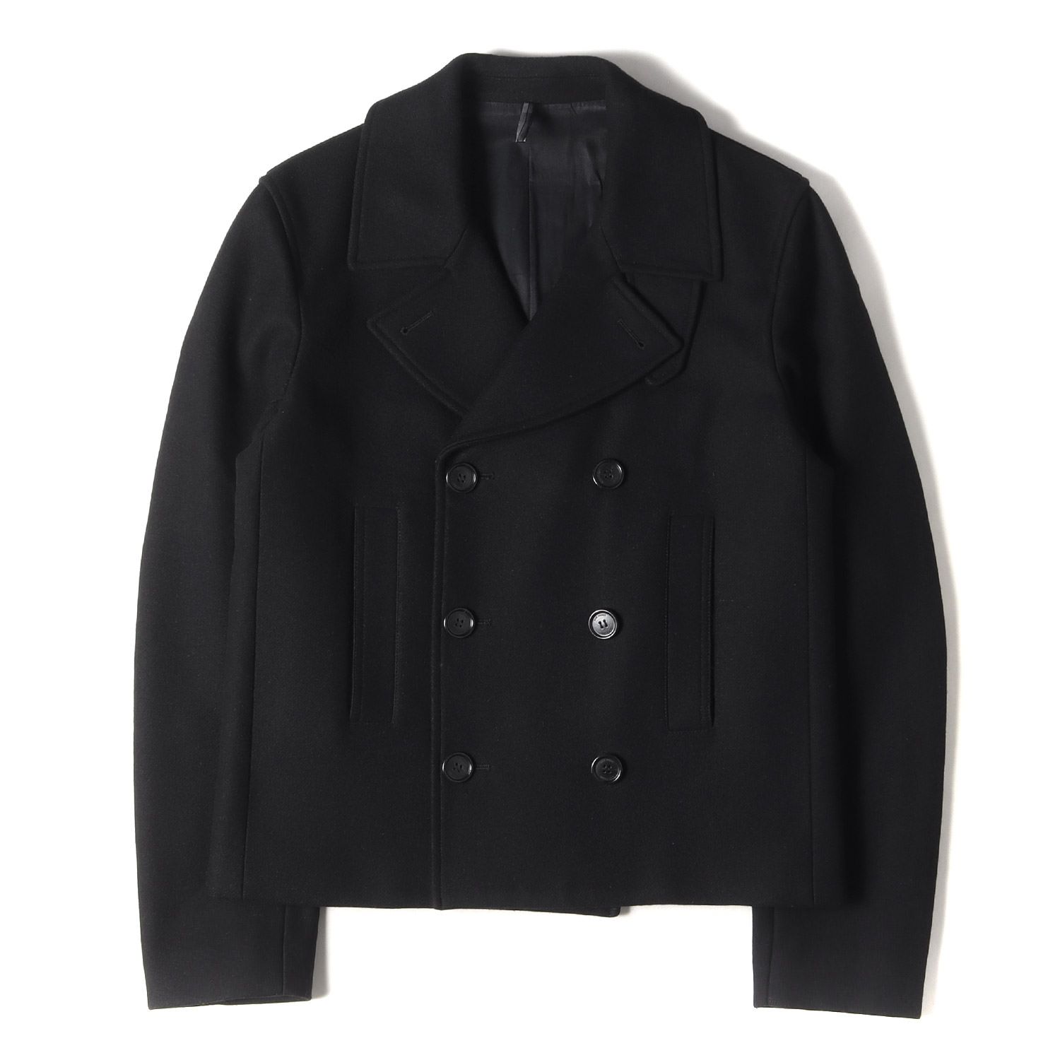 DIOR HOMME ジャケット ピーコート ブラック 46