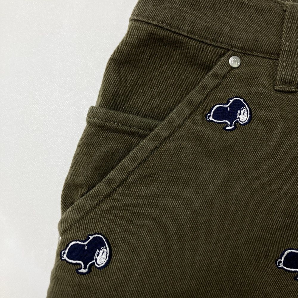 パーリーゲイツ×PEANUTS スカート カーキ スヌーピー カモフラ 迷彩