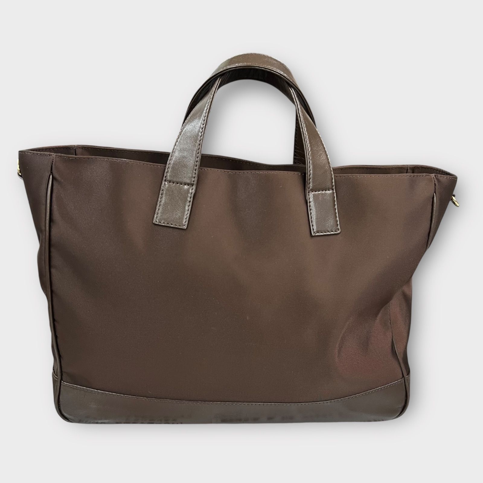美品】 Kitamura 2wayハンドバッグ y-1357 キタムラ チョコ ブラウン 