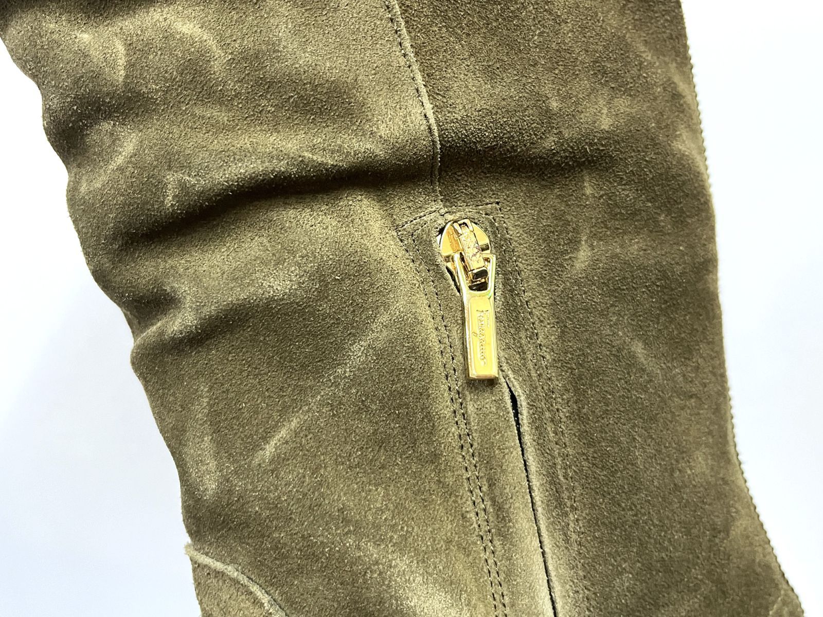 スエード ロングブーツ