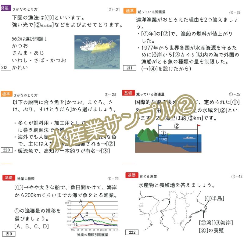 中学受験 暗記カード 極める地理(分野別) サピックス コアプラス