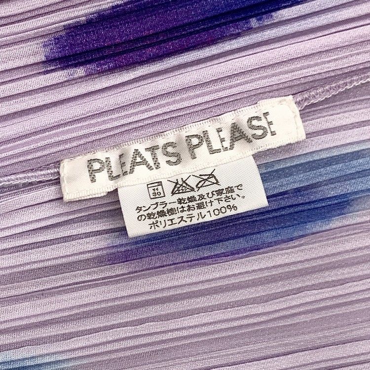 PLEATS PLEASE ISSEY MIYAKE プリーツプリーズ イッセイミヤケ ドットプリント プリーツブラウス シャツ パープル 4 PP12-JJ621 PLEATS PLEASE ISSEY MIYAKE プリーツプリーズ イッセイミヤケ