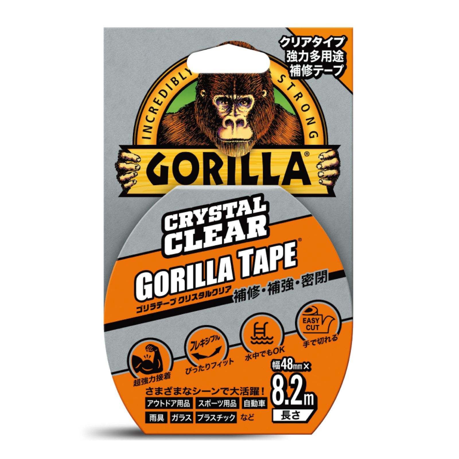 修理 メンテナンス Gorilla Glue(ゴリラグルー) 強力多用途補修テープ ゴリラテープ クリスタルクリア 1778-GO