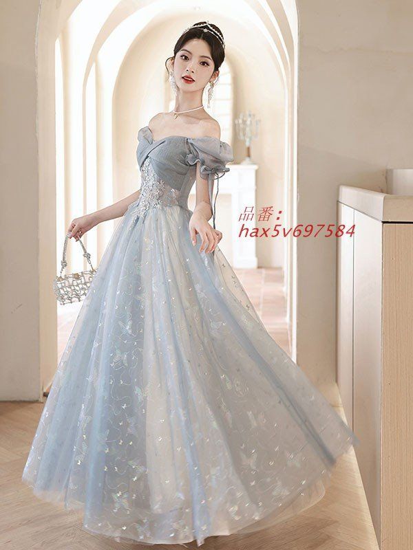 ロングドレス 大人 ピアノ 発表会 キラキラ マキシ丈 パーティードレス 演奏会 大きいサイズ 韓国 小さいサイズ 母親 結婚式 hax 5 v 697584