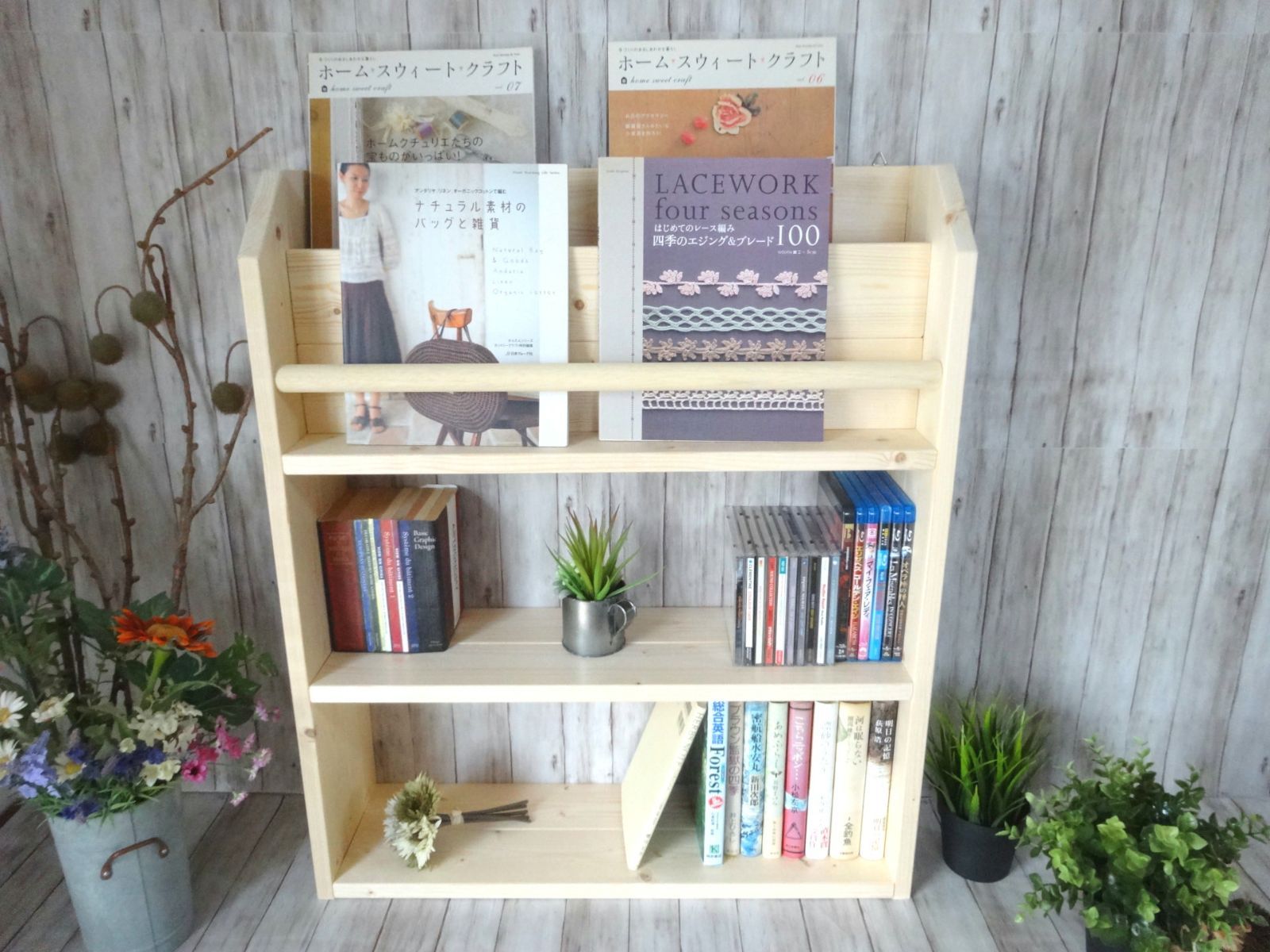 ハンドメイド オールインワンラック ワイドタイプ（チーク色）