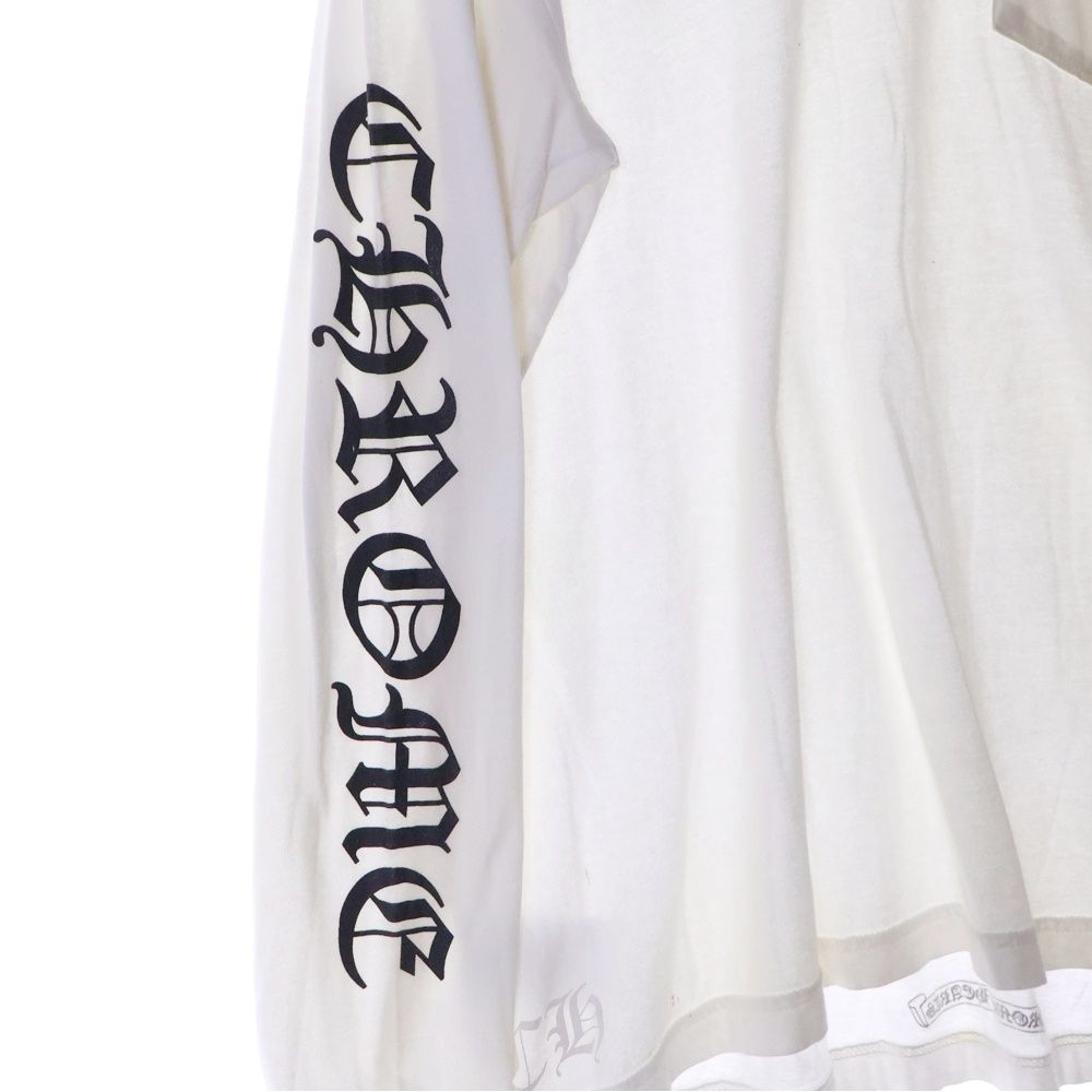 在庫わずか◆送料込【Chrome Hearts】ネックロゴbaseballシャツ CHROME HEARTS (クロムハーツ) Neck Logo Baseball L/S Tee