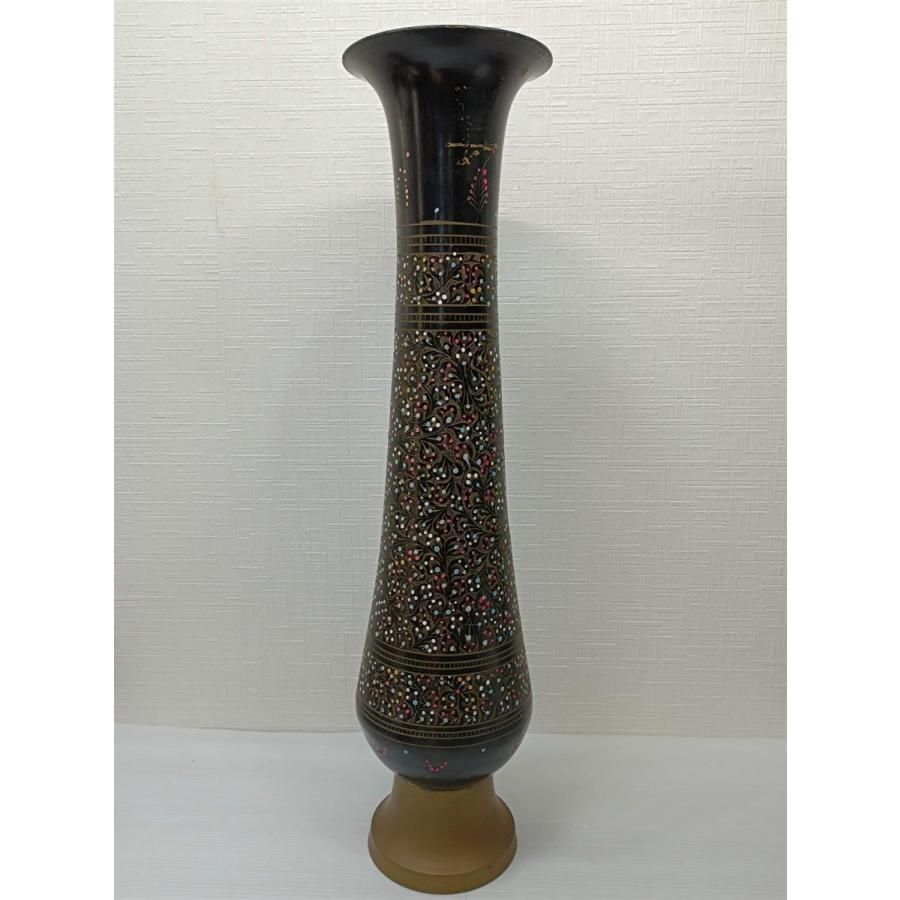 アンティーク made in india 真鍮 花瓶 花器 - 花瓶