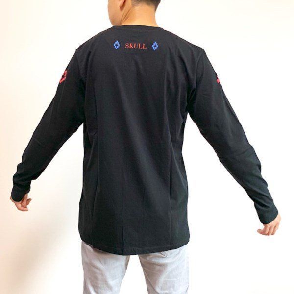 SKULL T-SHIRT L/S /スカル/ロングTシャツ/Marcelo Burlon 新品】マルセロバーロン/SKULL/スカル/ロングTシャツ/ロンT