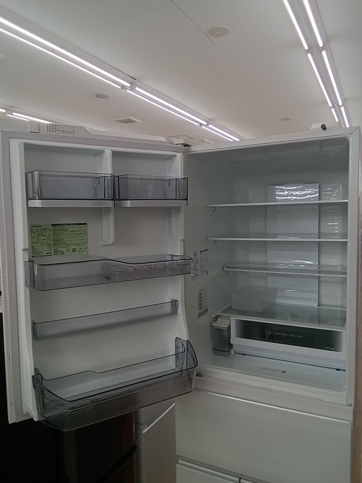 関東地域 販売 送料無料 2階上げ不可 TOSHIBA 5ドア冷蔵庫 452L 2025年製 GR-V450GTL