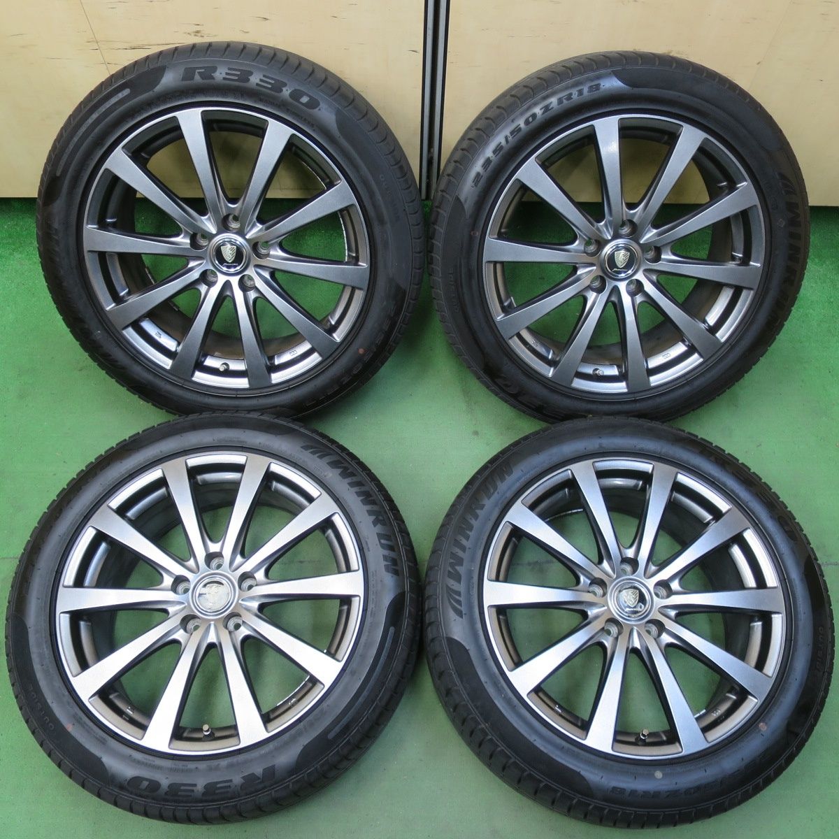 バリ溝 23年 キレイ ほぼ10分 235|50R18 ウィンラン R330 MANARAY SPORT マナレイ スポーツ 18インチ PCD114.3|5H 5052905イノ