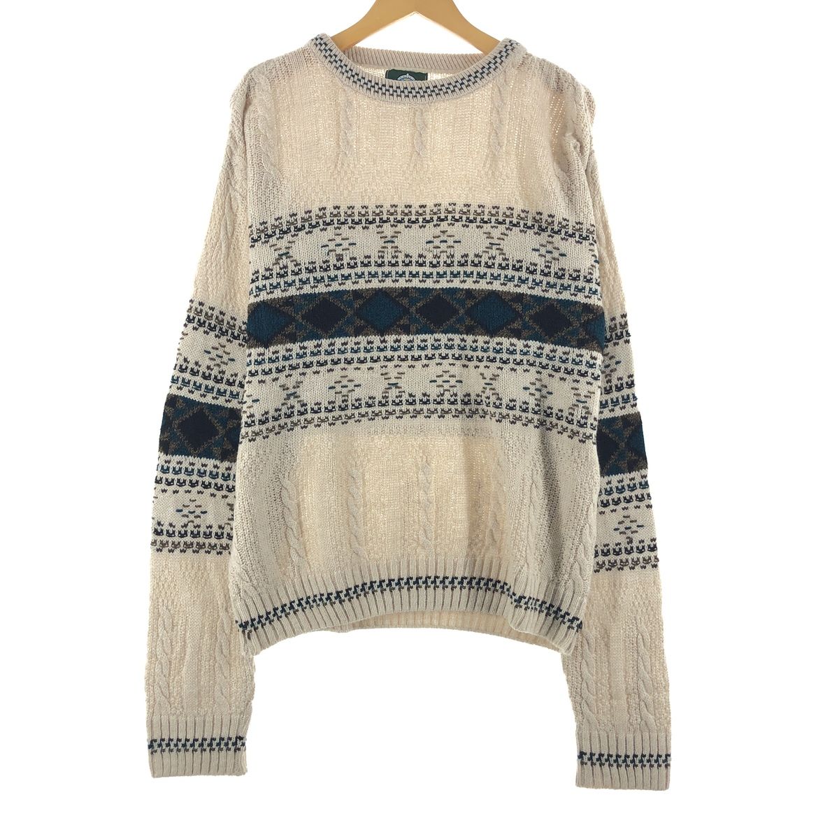 90s vintage 柄ニット セーター メンズ XXL 古着 Y2 | DFK.QC.CA