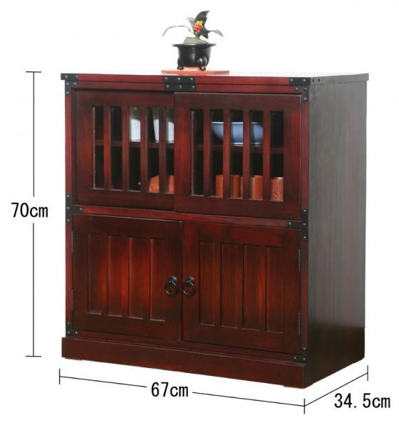 民芸調 水屋箪笥 完成品 カタログ通販で実績多数!民芸調の伝統美 64735