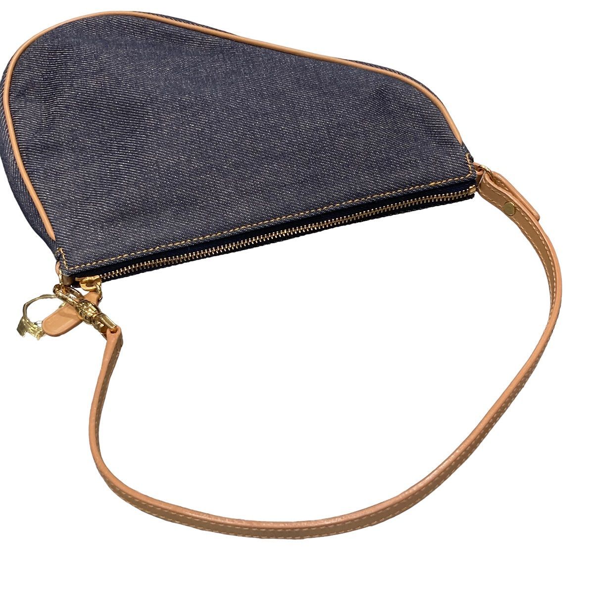 Dior クリスチャン ディオール サドルバッグ デニム サドルポーチ 中古・古着通販】Christian Dior (クリスチャン ディオール