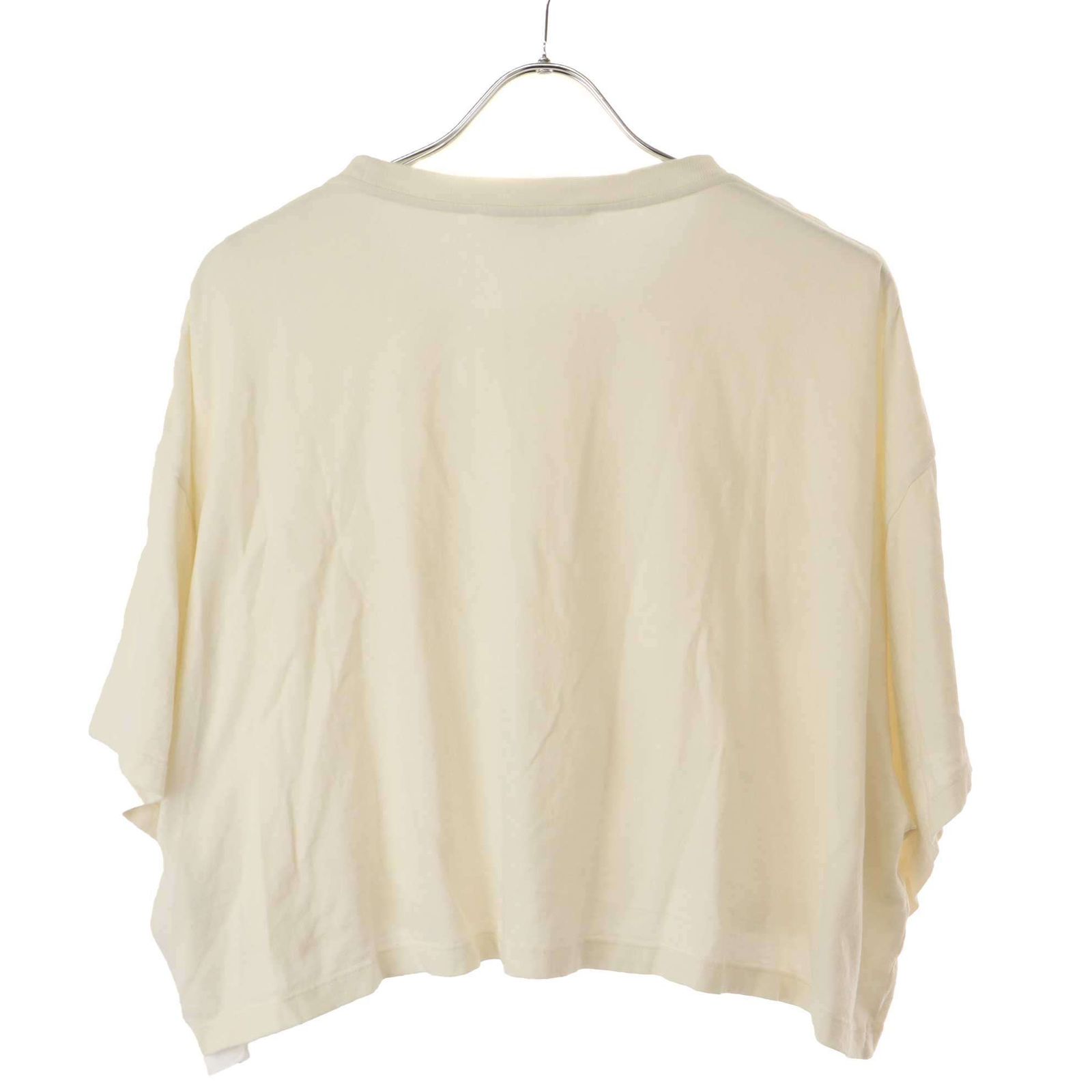 Chloe クロエ 25SS Boxy Fit T-Shirt ロゴワッペンボクシーフィットTシャツ CH25SJH14183103XS ココナッツミルク XS Chloe クロエ 25SS Boxy Fit T-Shirt ロゴワッペンボクシーフィットT