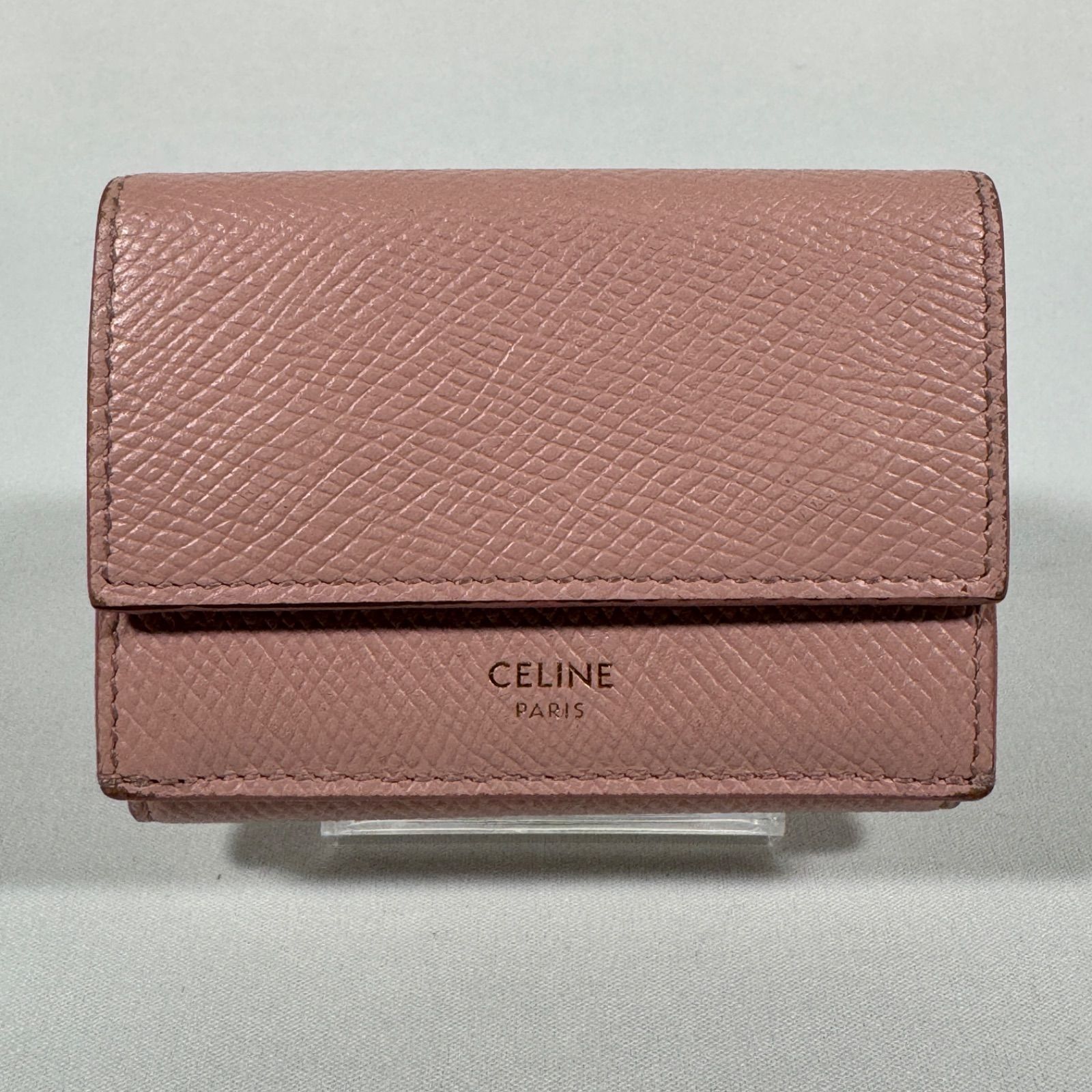 CELINE セリーヌ フォールデッド コンパクト ウォレット レザー