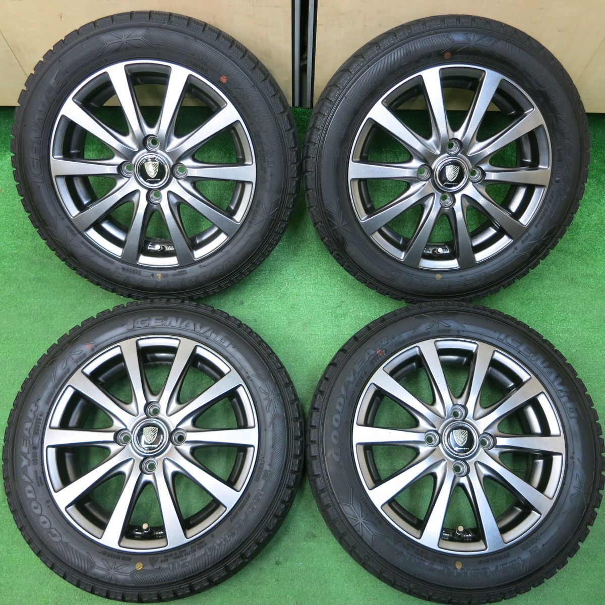 送料無料*バリ溝！キレイ！8.5分☆スタッドレス 155/65R14 