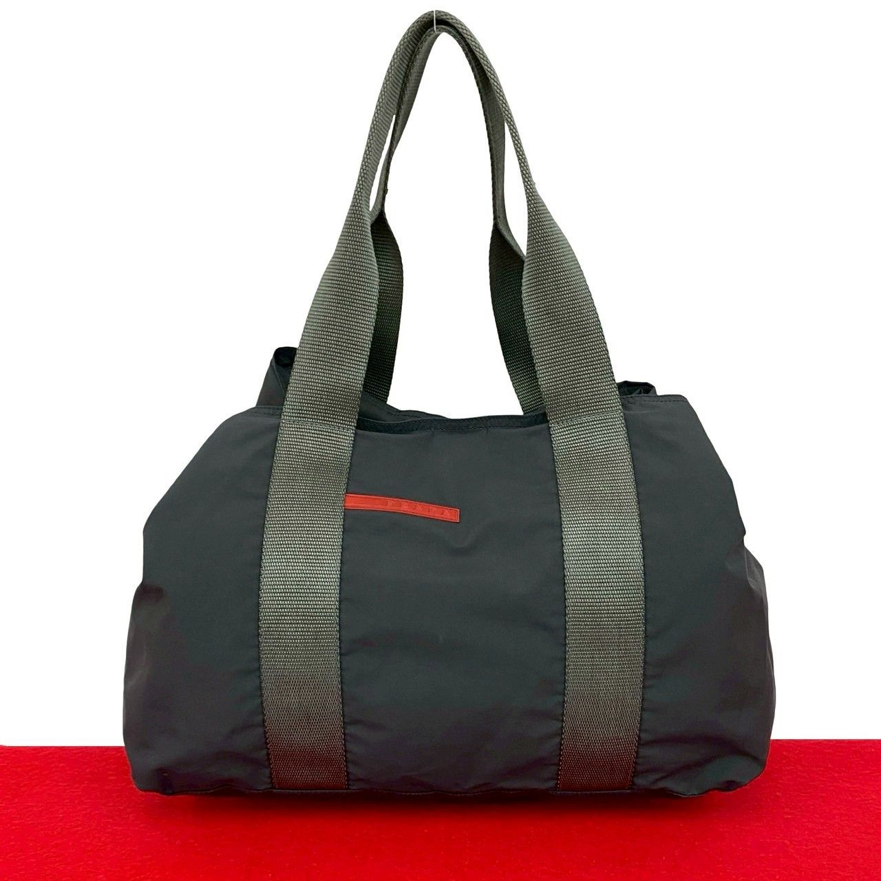 極 美品 希少品 PRADA プラダ プラダスポーツ ロゴ 刻印 ラバー