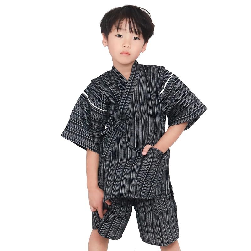 KYOETSU] [キョウエツ] 甚平 しじら 綿 単品 ボーイズ (130cm