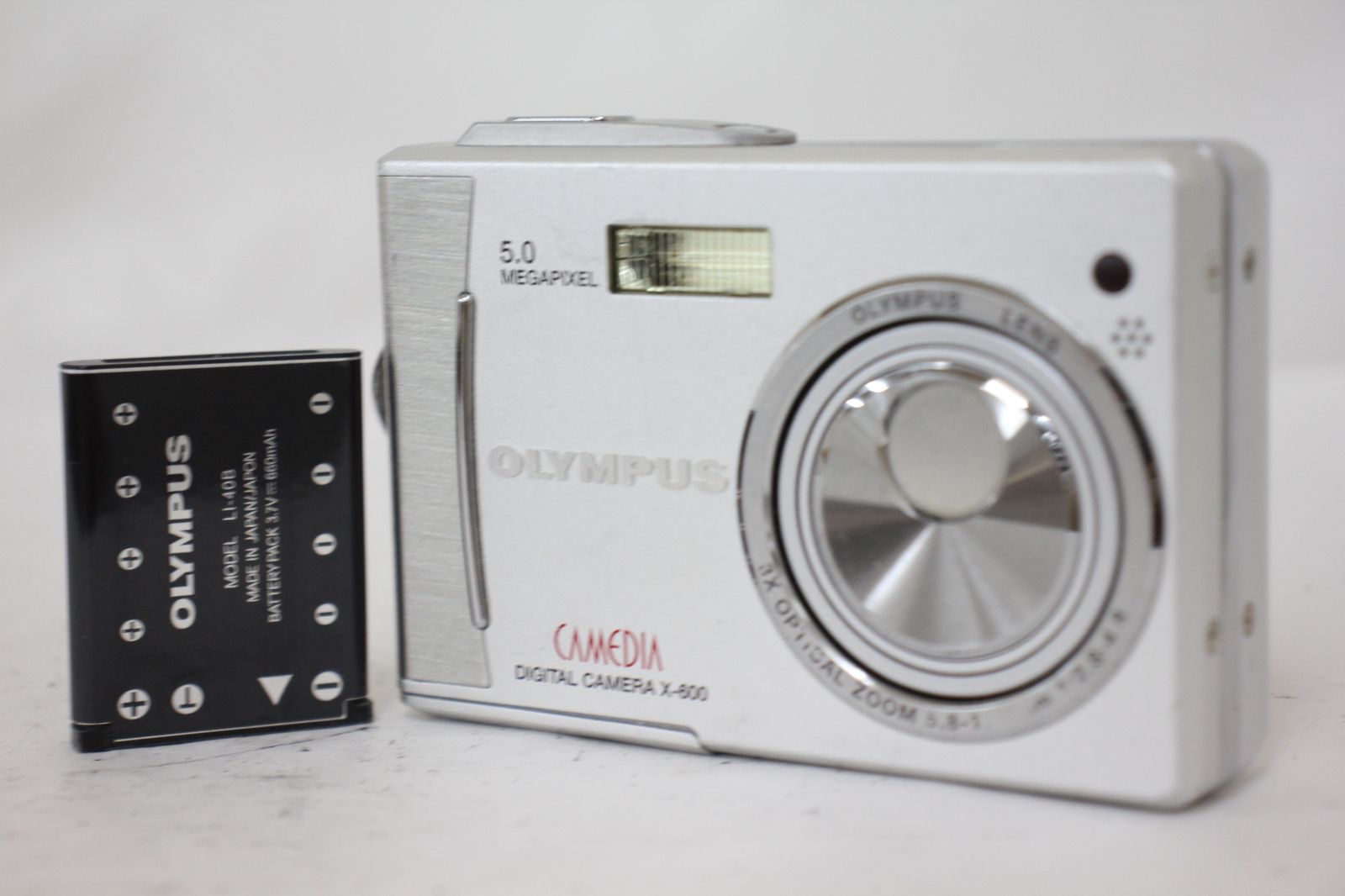 返品保証】 オリンパス Olympus X-600 3x バッテリー付き コンパクト 