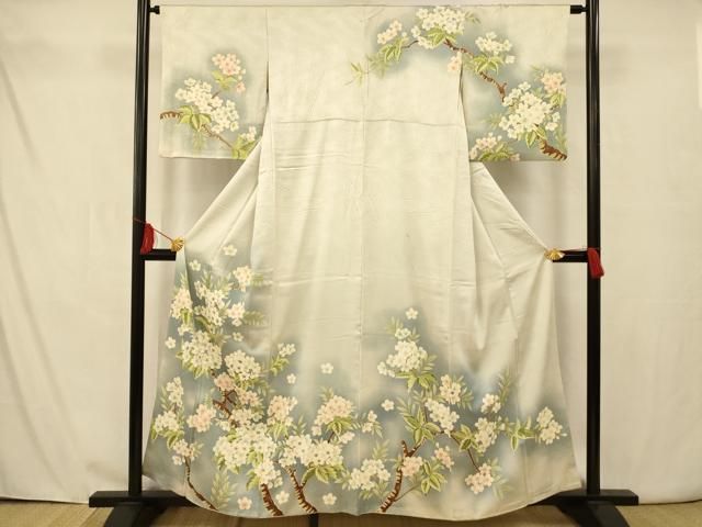 訪問着＊袷着物 金糸刺繍 花模様 フォーマル ピンク 正絹 11HM11