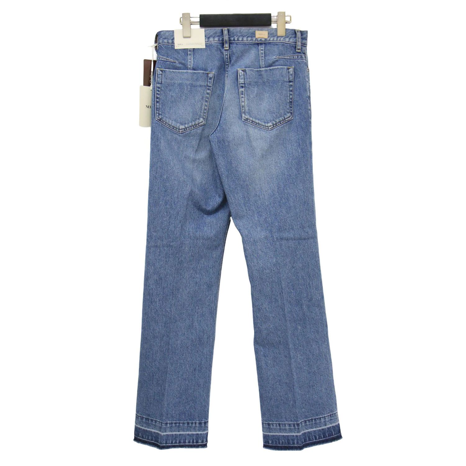 NEPLA. ネプラ Plage 別注 パンツ ブルー サイズ 25 M 25春夏 セミフ デニムパンツ カットオフ ミッドライズ コットン ボトムス ジーンズ ジーパン コラボ レディース