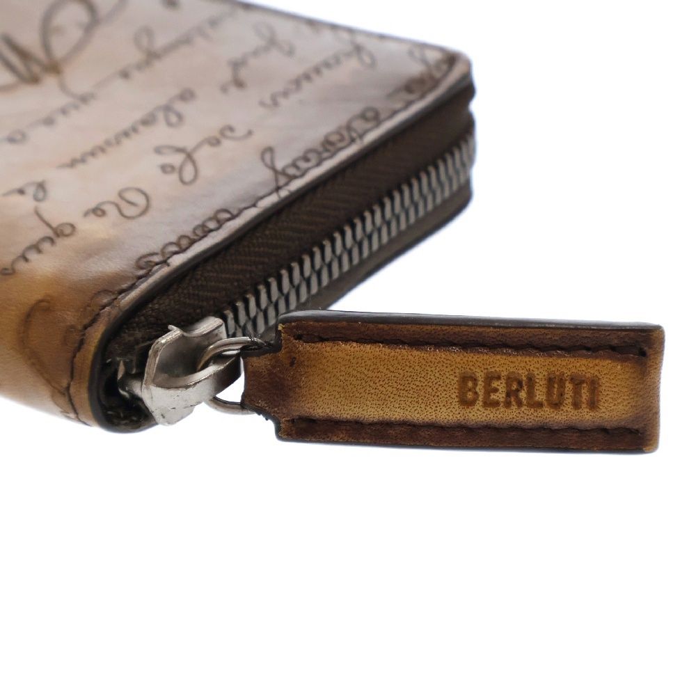 Berluti (ベルルッティ) ワパ スクリットレザー ラウンドジップ コイン