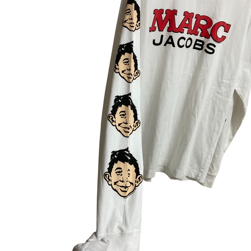 美品 MARC JACOBS マークジェイコブス BOOK MARC Mad Magazine capsule collection プリント 長袖 カットソー XS ホワイト メンズ レディース 古着 中古 美品 MARC JACOBS マークジェイコブス BOOK MARC Mad Magazine