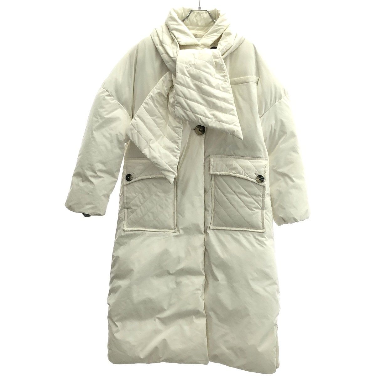 GANNI ガニー パデッド ロングコート GANNI ガニー パデットロングコート ホワイト XXS/XS - メルカリ