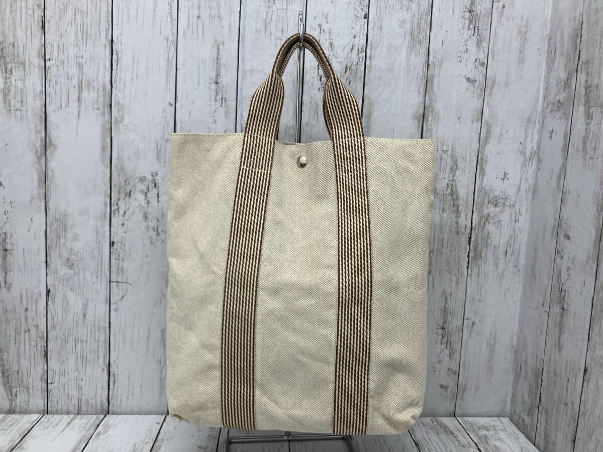 HERMES/ニューフールトゥカバス/ハンドバッグ/ベージュ HERMES/ニューフールトゥカバス/ハンドバッグ/ベージュ