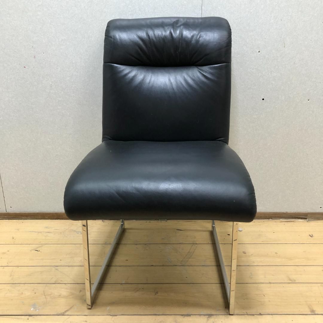 JOOP! ヒモラ himolla ドイツ製 本革チェア ダイニング 椅子 ブラック クローム脚 家具 250930-3