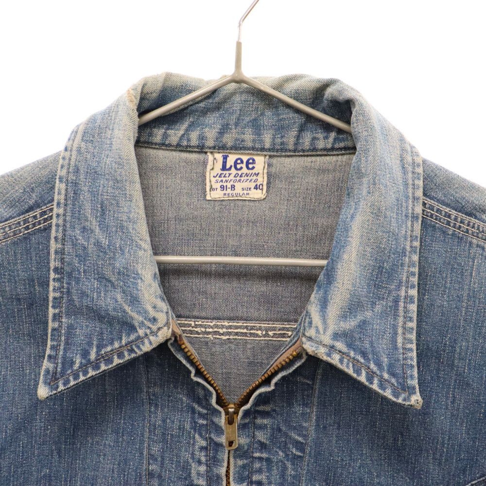 LEEリー 91-B復刻 カバーオール デニム TALON レプリカ Gジャン LEE リー 70年代 USA製 91- B デニムワークジャケット TALON ジップ