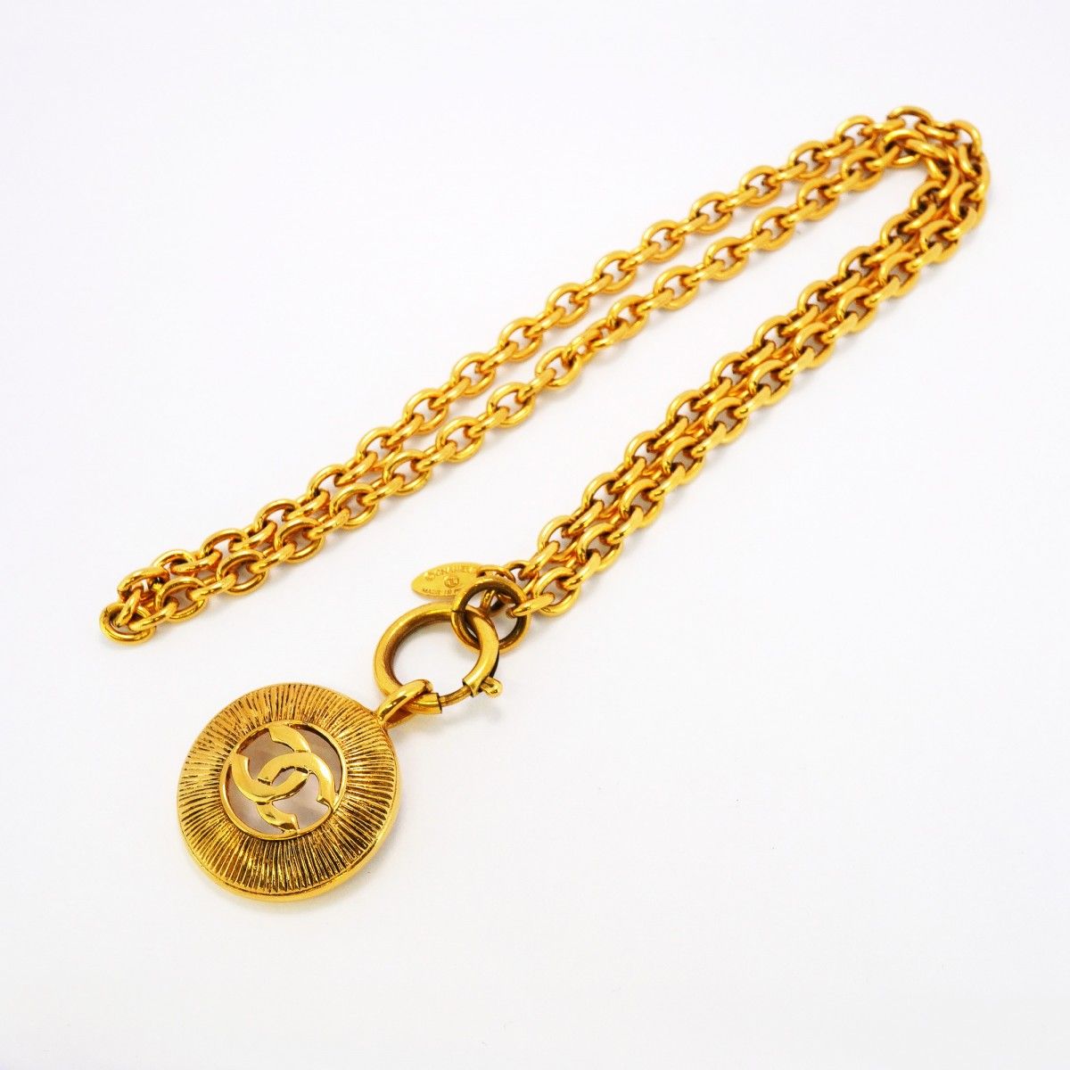 5jeb0128】シャネル ネックレス ヴィンテージ ココマーク 丸型  
