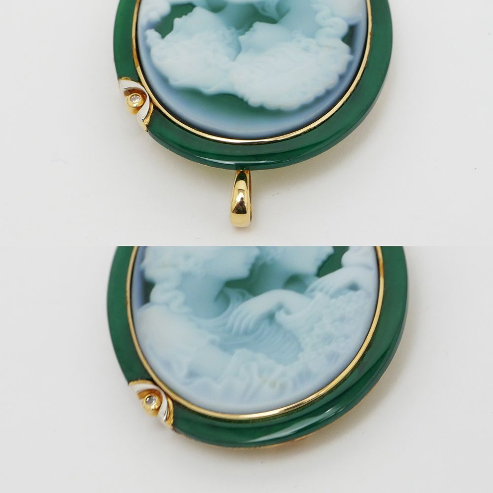 も*な様 【ハンスピーター ミュラー】K18 pt900 ストーンカメオ ブロー