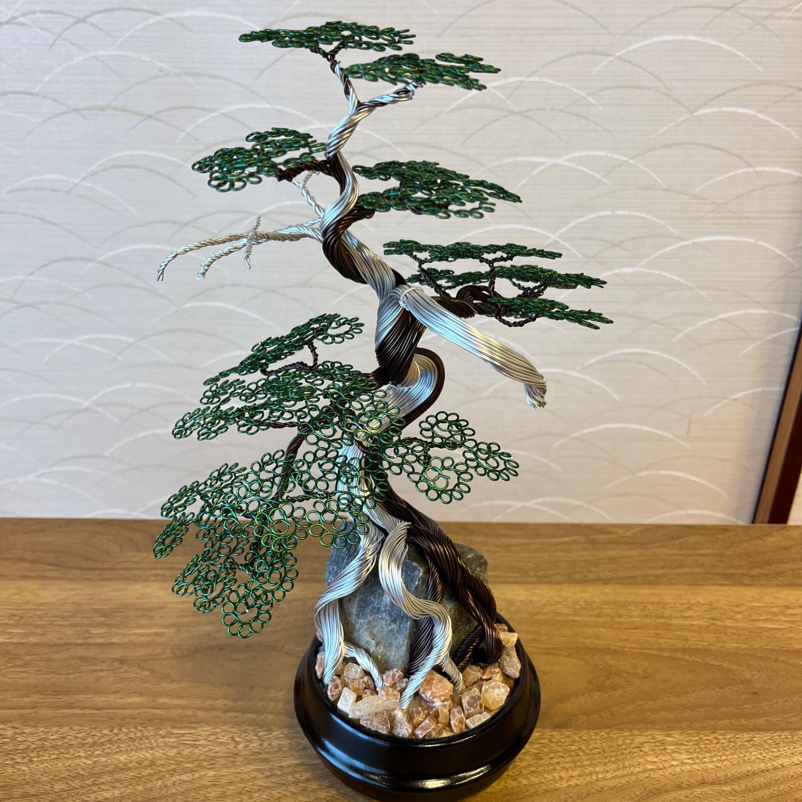 ワイヤーアート 盆栽 真柏風 シンパク 鉢付き Bonsai - メルカリ