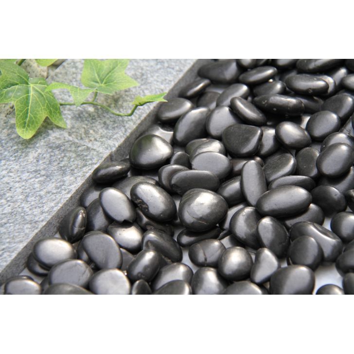 正宇ストーン 彩美 黒真珠 最 黒玉砂利 磨き光沢 砂利 庭 黒玉石 砂利石 黒玉砂利 黒玉 那智黒石風 玉石 5種類 2分 6～9ｍｍ 3分 10～15ｍｍ 5分 15～20mm 8分 22～30ｍｍ 1.5寸 30～50ｍｍ 100kg