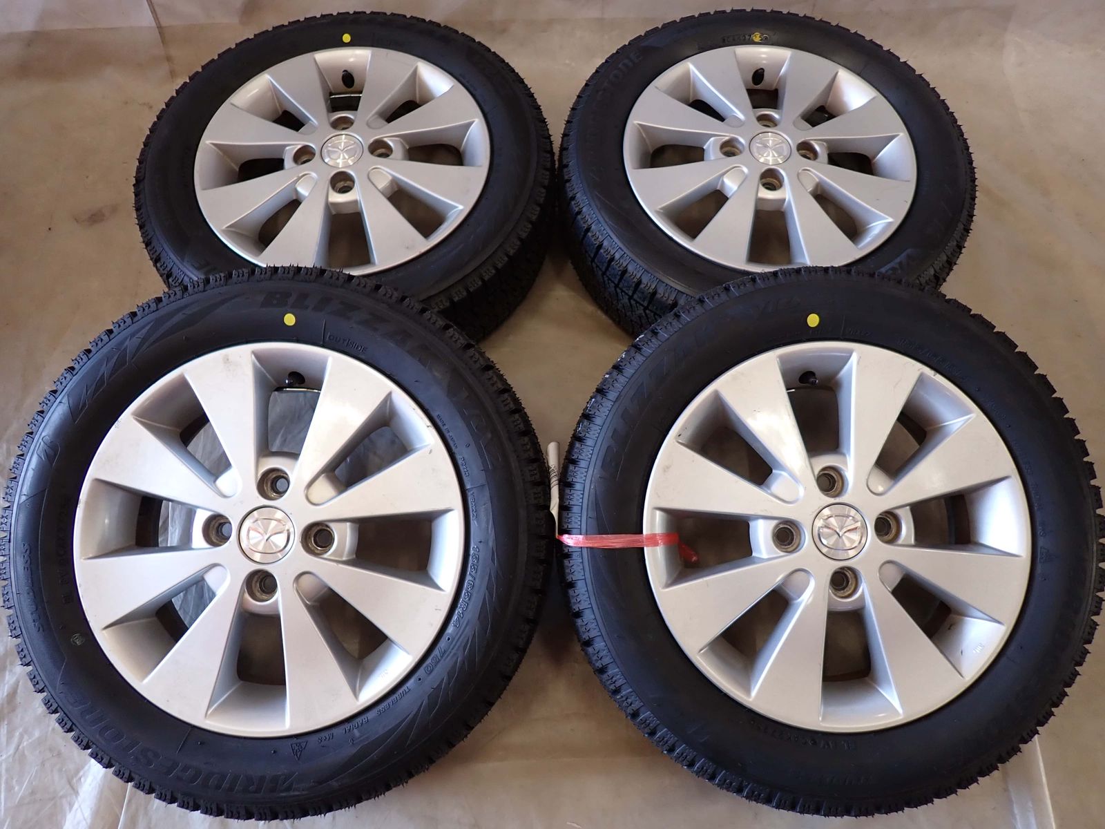 冬 製 4本 会社宛 155 65R14×4.5J 75Q ブリヂストン ブリザック VRX2 マツダ純正 アルミ OEM フ ワゴン NO D6157 FFCRYSTALESIA_COM