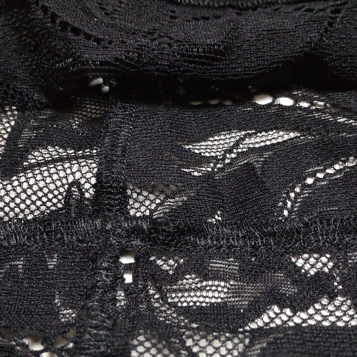 黒 タートルネック|長袖|総レース