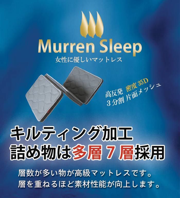 マットレス 三つ折り シングル 高反発 多重7層構造 夏冬快適 おすすめ