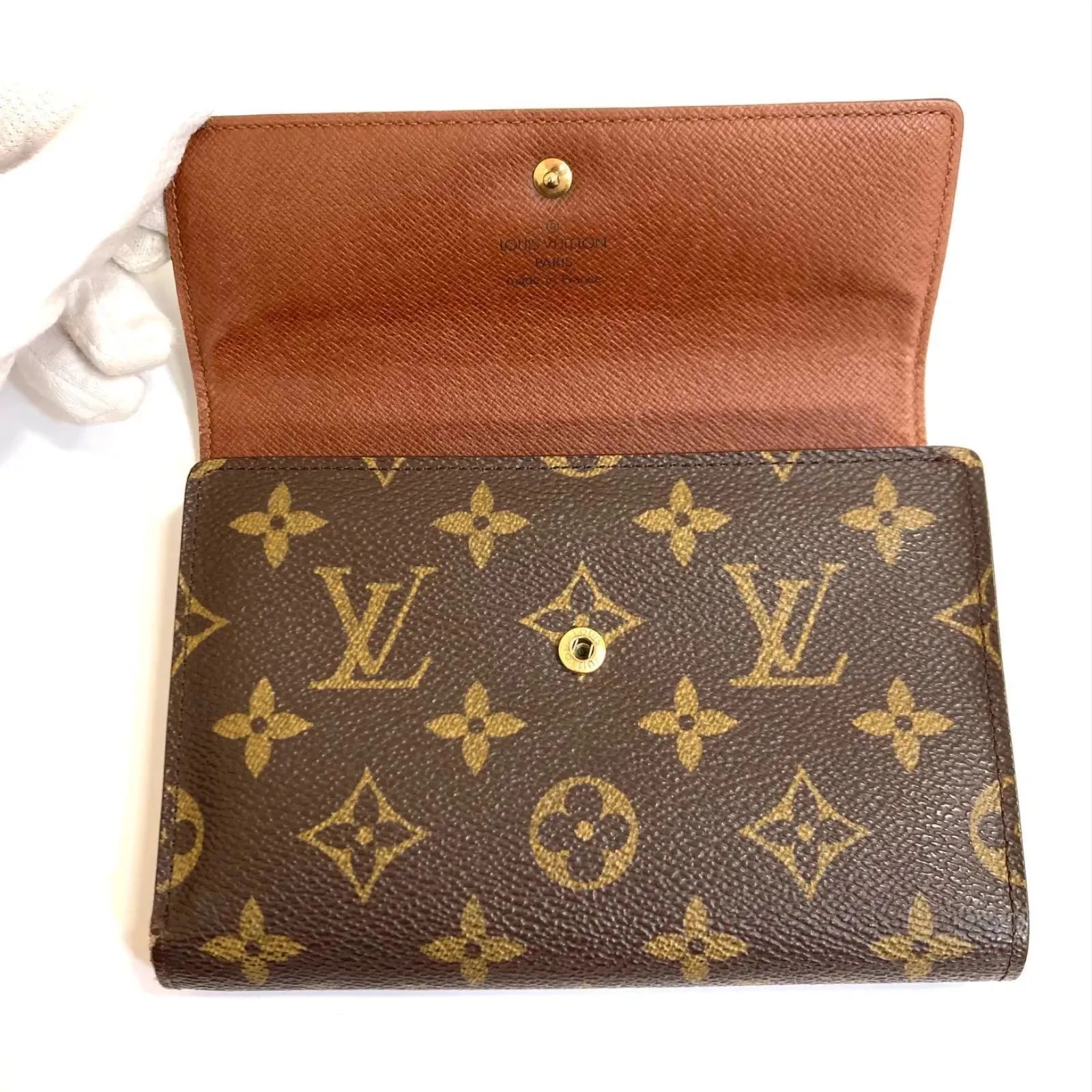 436 美品　ルイヴィトン　モノグラム　ポルトトレゾール　エトュイパピエ　折り ◇LOUIS VUITTON◇ルイヴィトン モノグラム ポルトトレゾールエテュイ