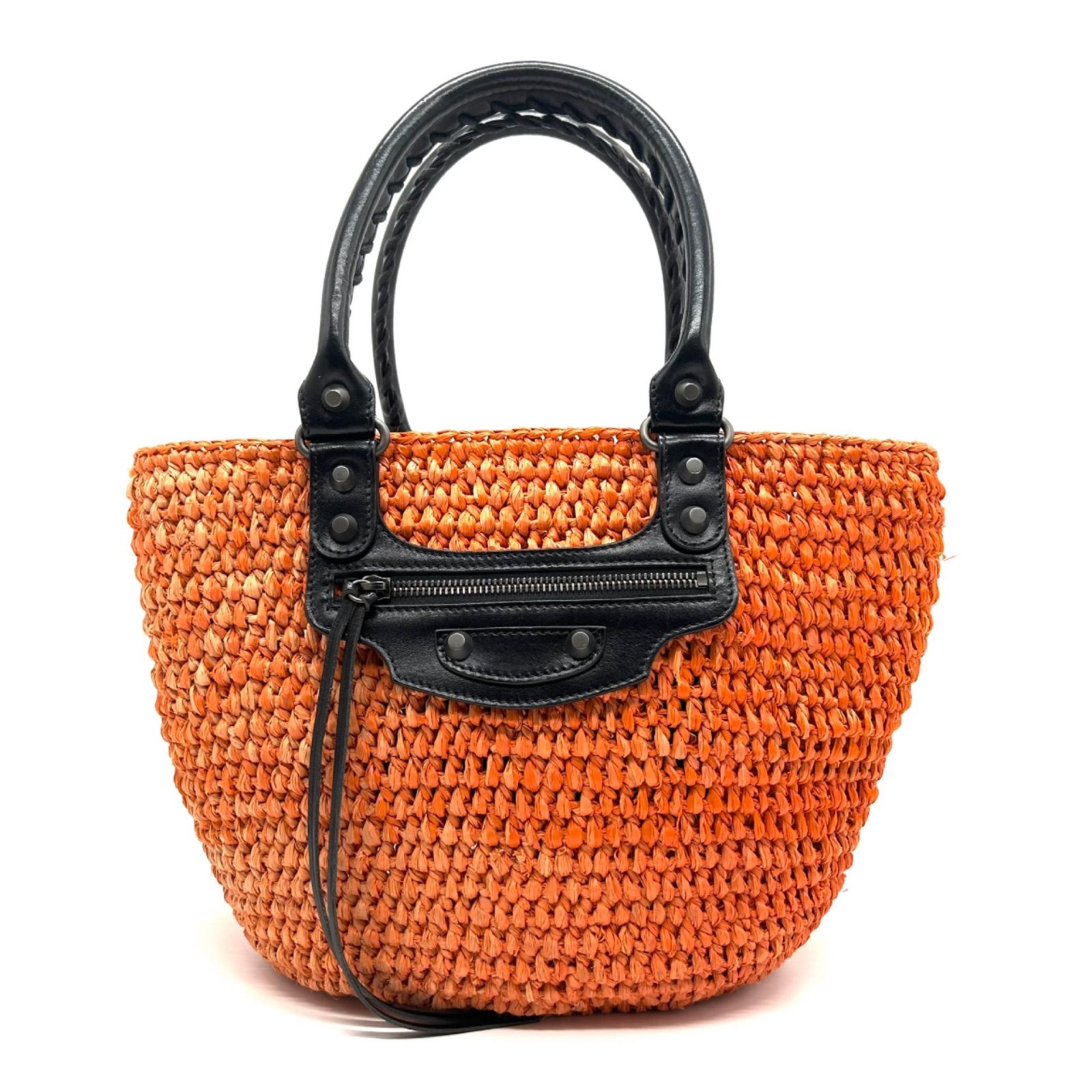 BALENCIAGA バレンシアガ パニエ XS かごバッグ 466498 オレンジ