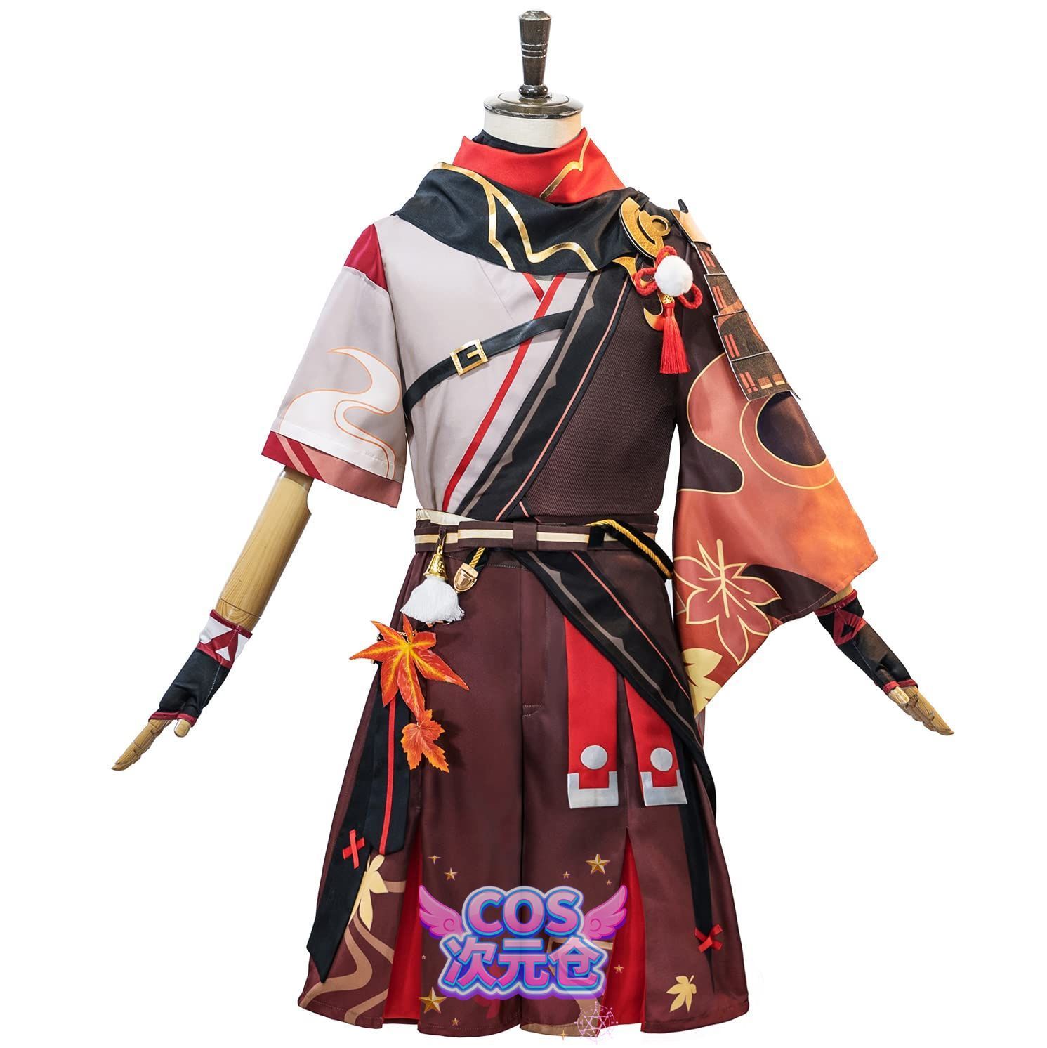 楓原万葉 ウィッグ付き NOKIJP 原神 コスプレ 稲妻 楓原万葉 コスプレ衣装 げんしん風 コスプレ 風波流浪の紅葉 Genshin impact風 楓原万葉 かえではらかずは コ