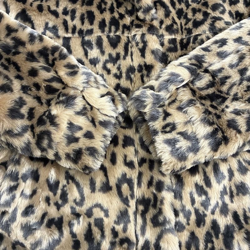 【80s vintage】ジップアップブルゾン　レオパード柄　短丈 y2k 古着 80s vintage】ジップアップブルゾン レオパード柄 短丈 y2k 古着