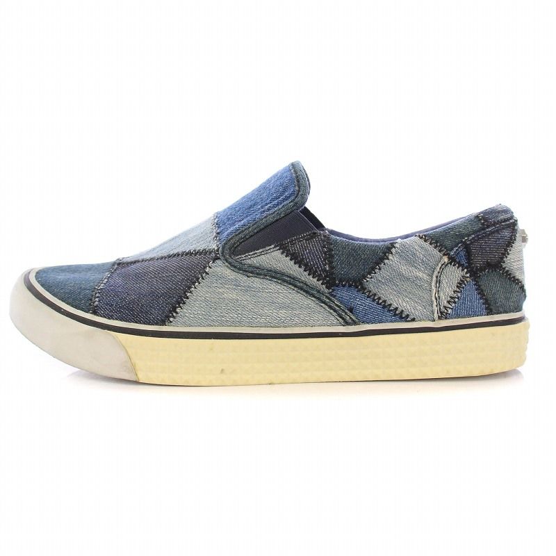 DIESEL デニム パッチワーク スリッポン ディーゼル DIESEL VANSIS スリッポン ローカットシューズ