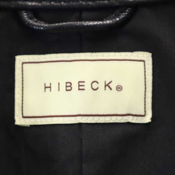 ハイベック ライダース レザージャケット 黒 HIBECK レディース 
