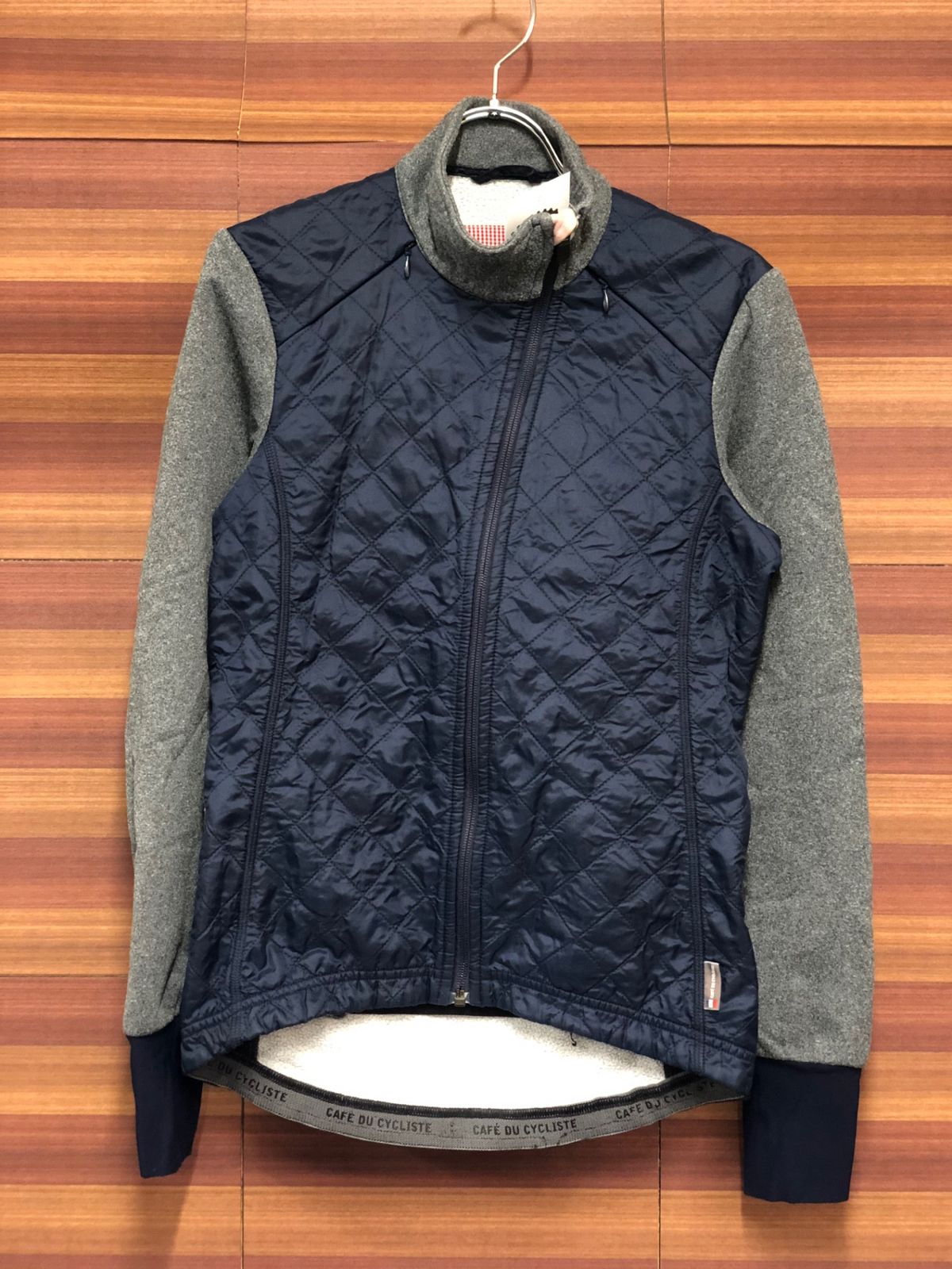 IS743 カフェドシクリステ CAFE DU CYCLISTE Heidi Winter Jacket 長袖 サイクルジャケット 紺 グレー S タグカット